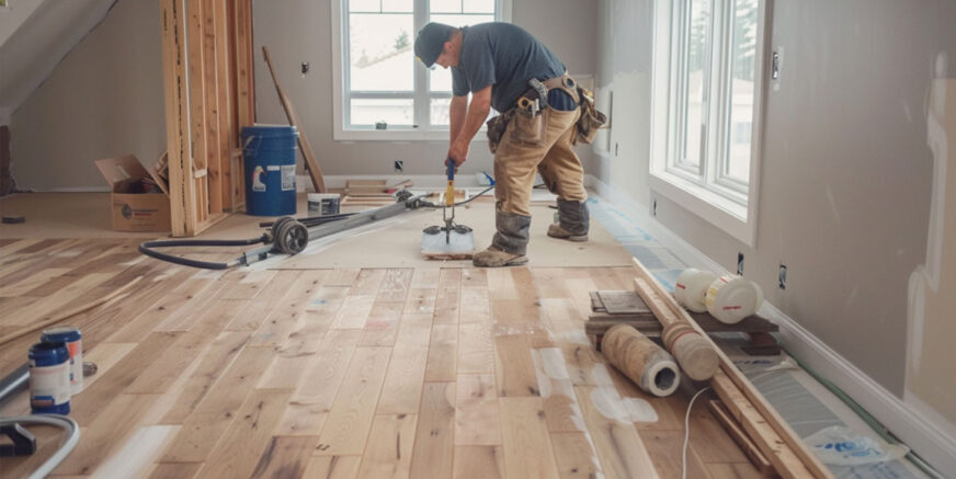 A-DIYer-installing-hardwood-floors-in-his-living-room